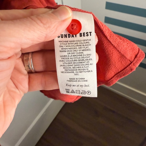 Sunday Best VIDA DRESS size L - Red Collared Mini Dress - Picture 7 of 9